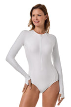 Women's Escalante Long Sleeve Swimsuit | White